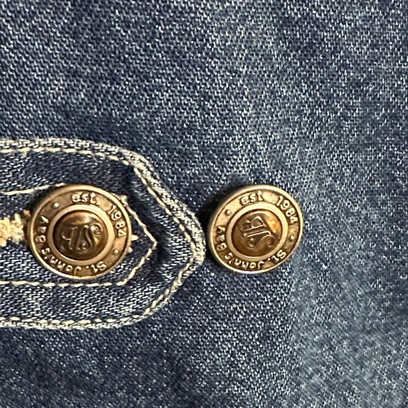 St. John's Bay Blue Denim and Plaid Reversible Vest - Picture 4 of 11